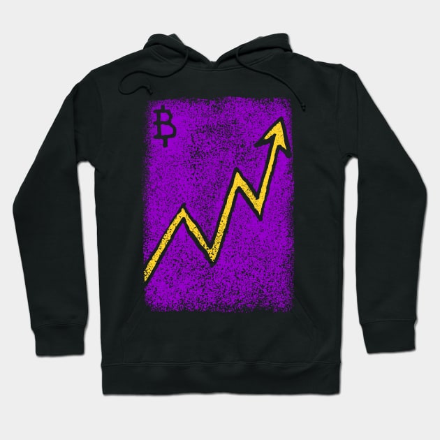 Bitcoin Graph - Vintage Style Hoodie by Nikokosmos